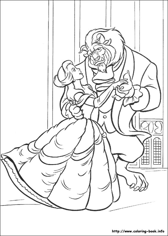 Beauty and the Beast coloring picture